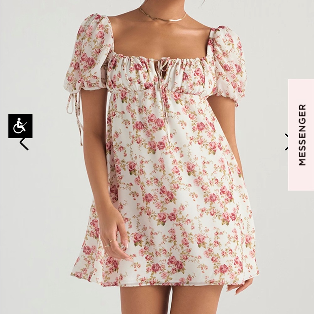 house of CB Princess Rose print mini dress